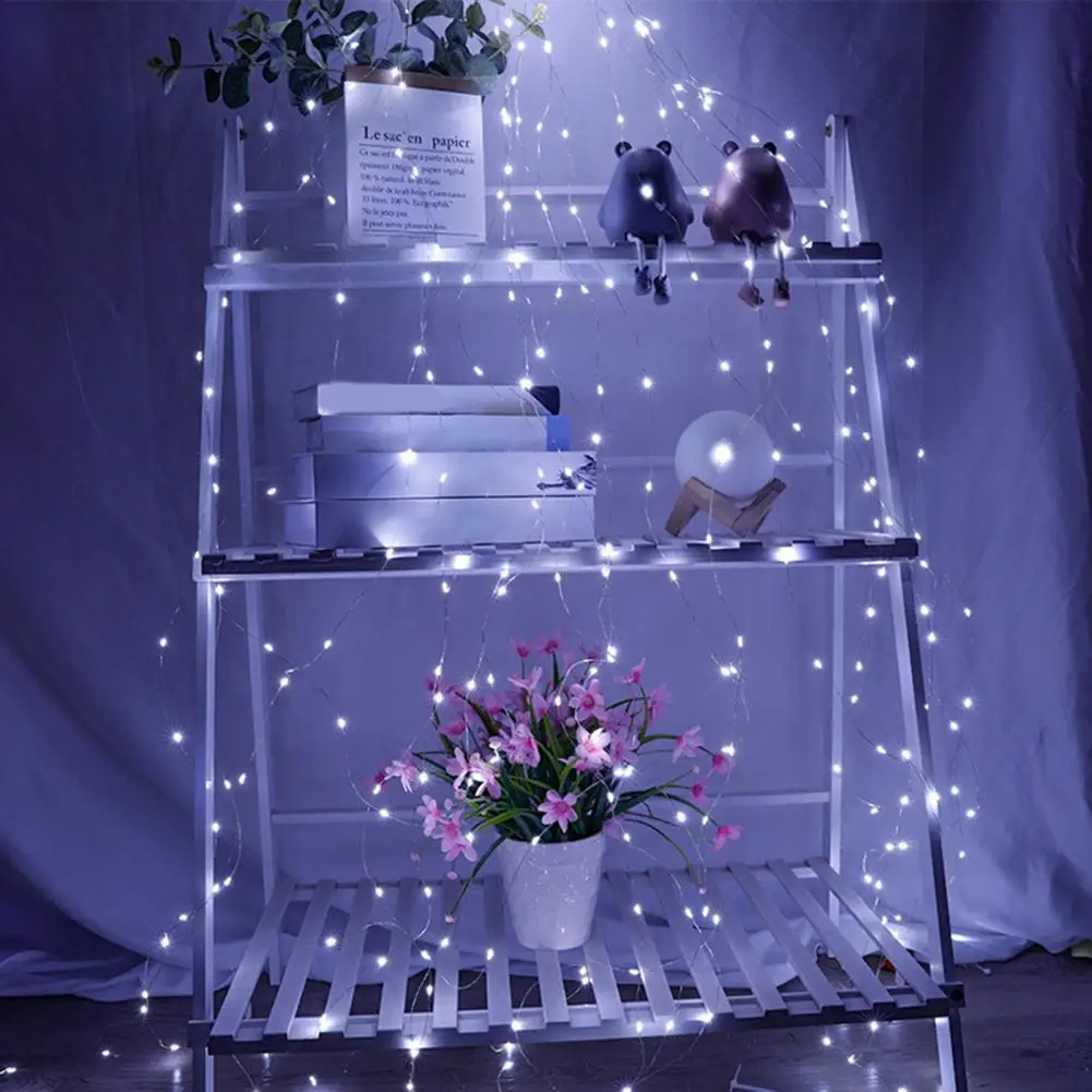 СВЕТОДИОДНАЯ Гирлянда-Водопад из медной проволоки 1 комплект | Дом и сад