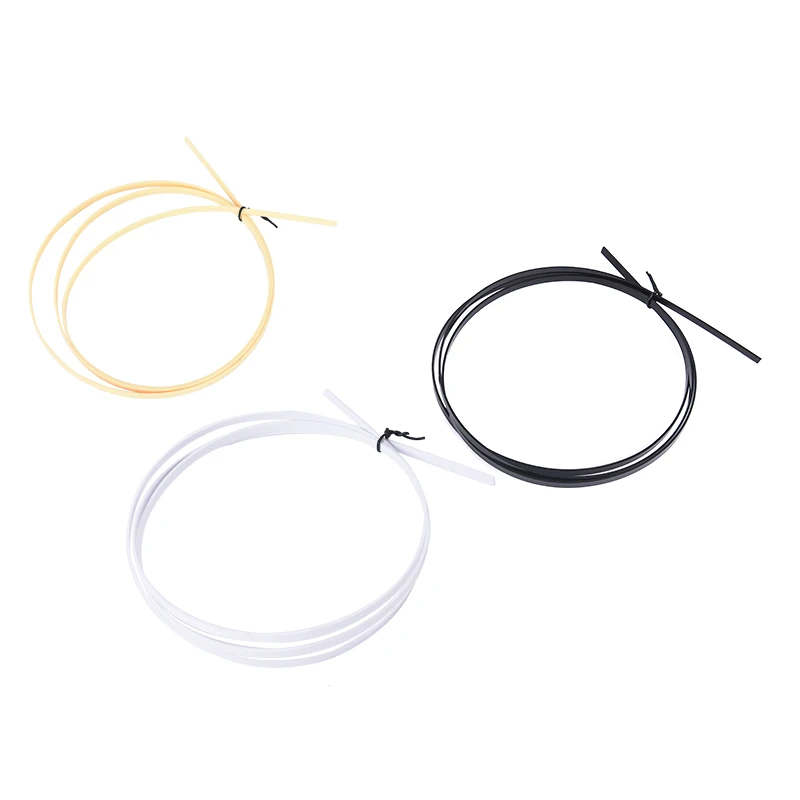 

165*0,6*0,15 см ABS белая/Черная/желтая лента для обвязки гитары