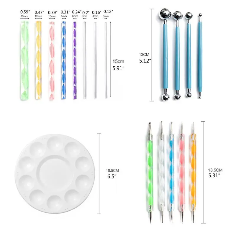 

27Pcs Mandala Dotting Tools Kit Stencil Painting Tools Stylus Paint Tray for Canvas Rocks Crafting Drafting Art Supplies