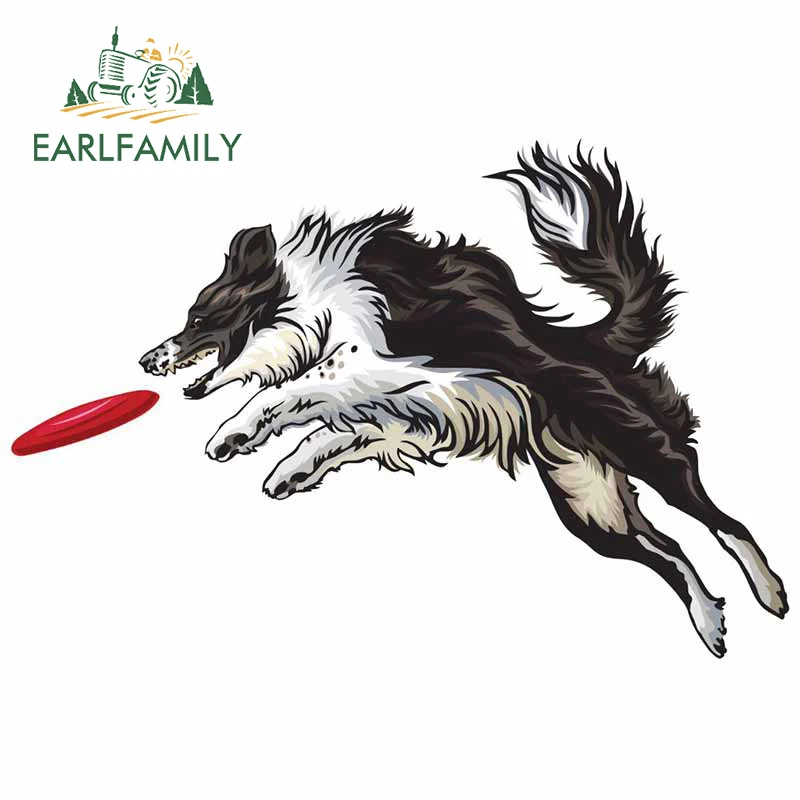 

EARLFAMILY 13 см для границы, колли, автомобильные наклейки, наклейка на ветровое стекло, Водонепроницаемый виниловый материал для JDM SUV RV