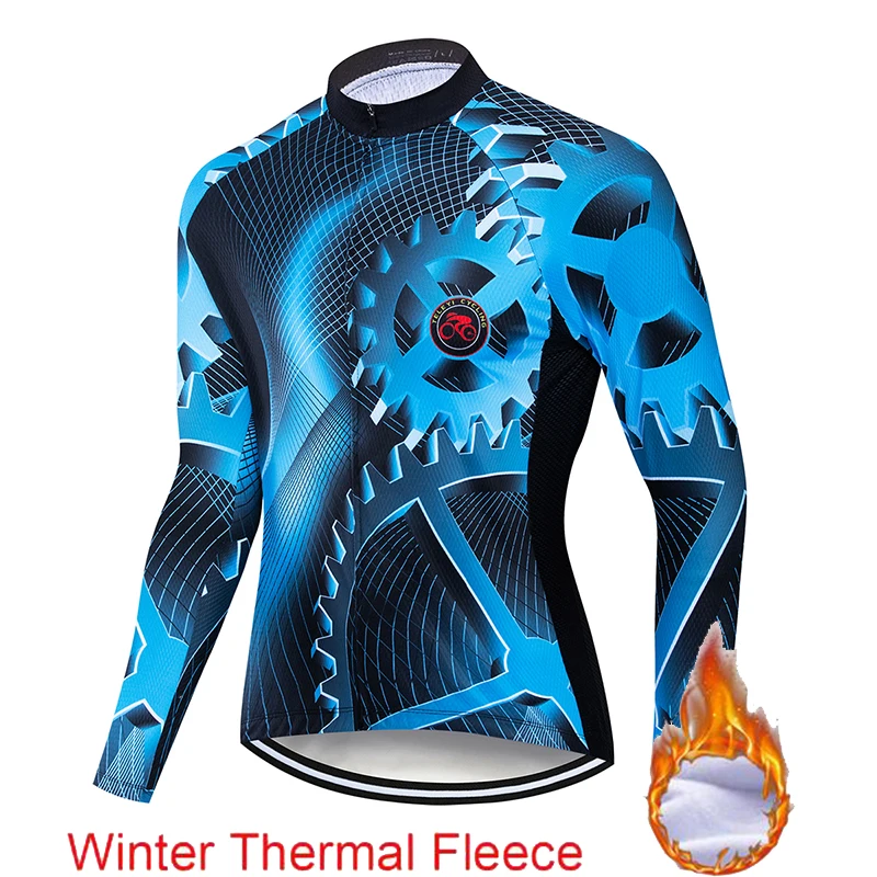 Ropa ciclismo теплая Зимняя Теплая Флисовая велосипедная одежда, мужская Трикотажная одежда, костюм для езды на велосипеде, MTB Одежда, комбинезон, комплект - Цвет: Cycling Clothes