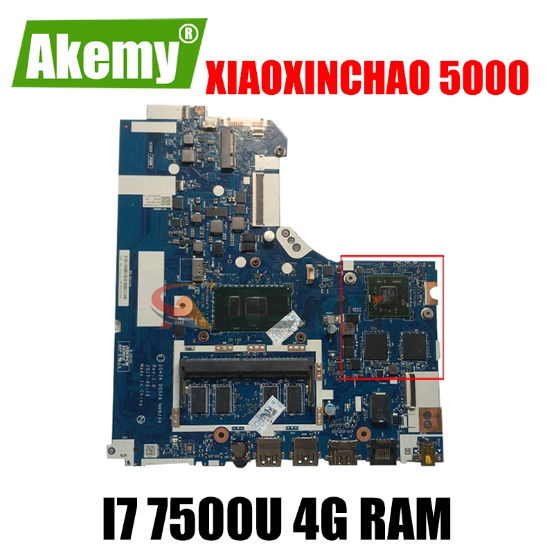 

Материнская плата Akemy DAG42A DAG52 NMB244 для ноутбука Lenovo Xiaoxinchao 5000, процессор I7 7500U 4 Гб ОЗУ DDR4 100%, протестированная работа