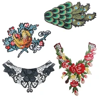 cartoon decorative phoenix rose icon embroidered applique patches for diy iron on badges stickers on backpackthe clothes