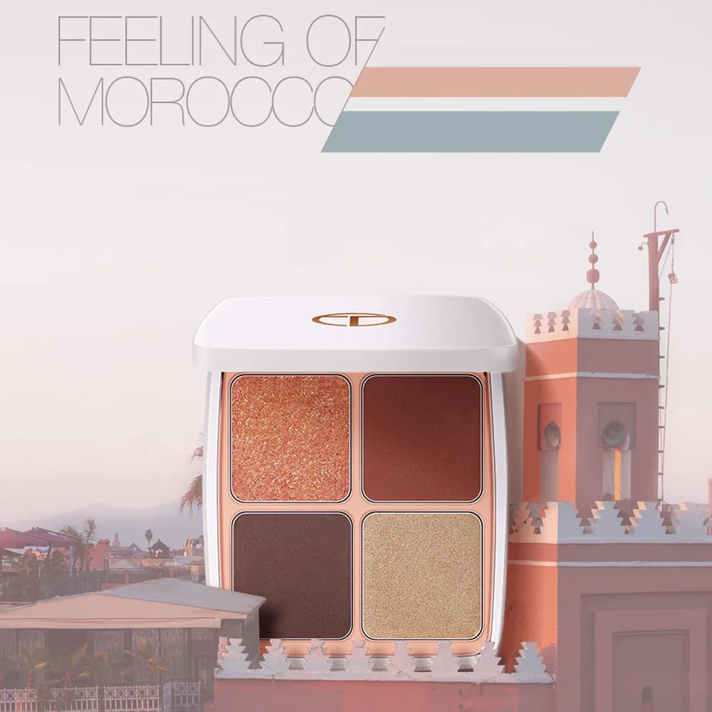 New 4-Color Matte Shimmer Glitter Eyeshadow Palette Makeup Waterproof Long Lasting Eyeshaow Cosmetics For Women Beauty |