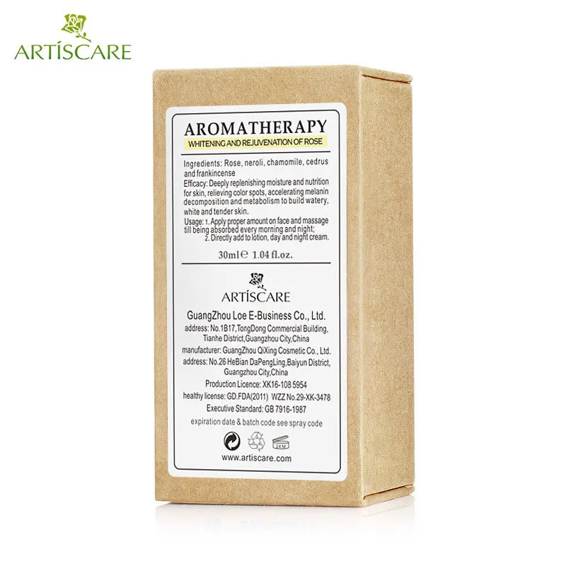ARTISCARE 100% натуральное массажное масло 30 мл увлажняющее Отбеливающее