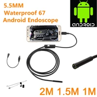 endoscope camera 5 5mm 2in1 micro usb camera mini camcorders waterproof 6 led borescope inspection camera for android