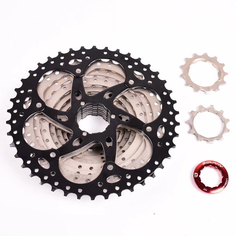 Bolany 10 скоростная кассета MTB 10V 11-50T 11-46T 11-42T 40T 36T набор звездочек со встроенной трещоткой для горного велосипеда широкого соотношения Сверхлегкий велосипедный маховик