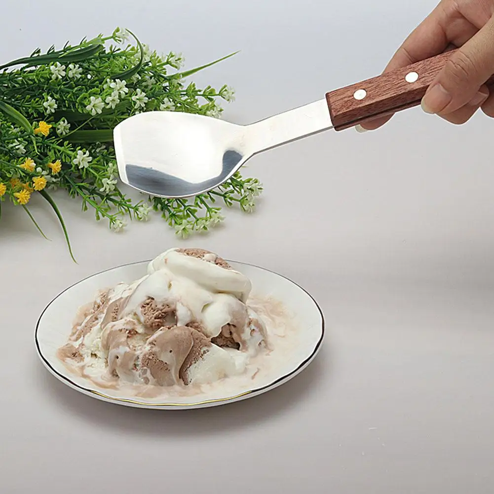 

1pcs Ice Cream Tools Portable Stainless Steel Non-stick Anti-feeze Ice Cream Scoop Spoon For Home Kitchen Accessories dropship