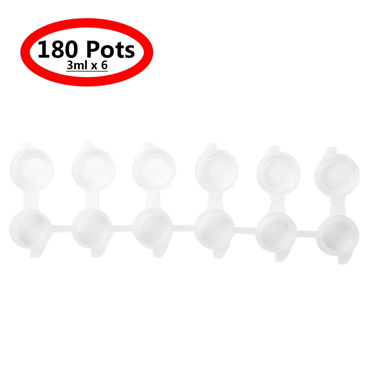 30 полосок 6 чашек/полосок 3 мл мини горшки экологически чистый пластиковый пустой
