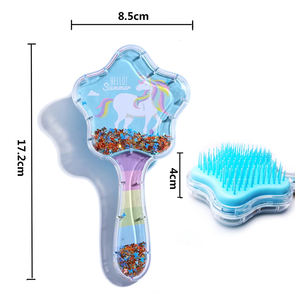

Cartoon Airbag Comb Anti-static,unicorn Mermaid Pattern Comb For Women Girls, Hair Detangling Plastic Brush Straight Curly Hair