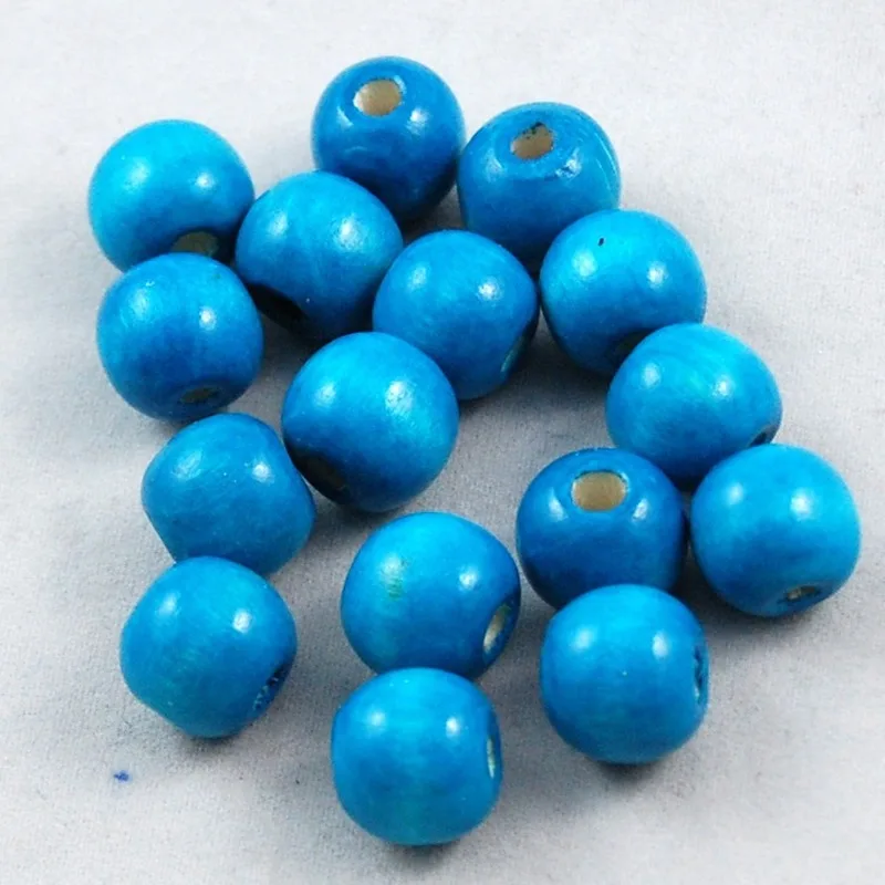 100 шт разноцветные маленькие деревянные бусины свободные для изготовления