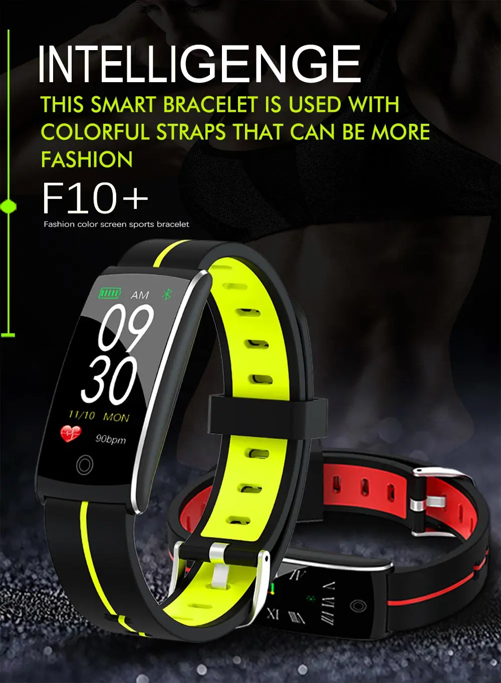 Смарт браслет фитнес трекер монитор сердечного ритма сна спортивной активности