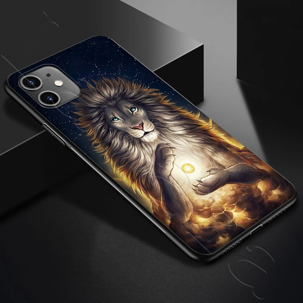 Мягкий ТПУ чехол Lavaza с изображением животного льва волка для iPhone 12 Mini 11 Pro XS Max XR X 8 7