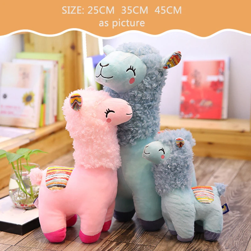 

4 colors Alpaca Llama Plush Toy Doll Animal Stuffed Animal Dolls Soft Plush Alpaca For Kids Birthday Gifts 25/35/45cm