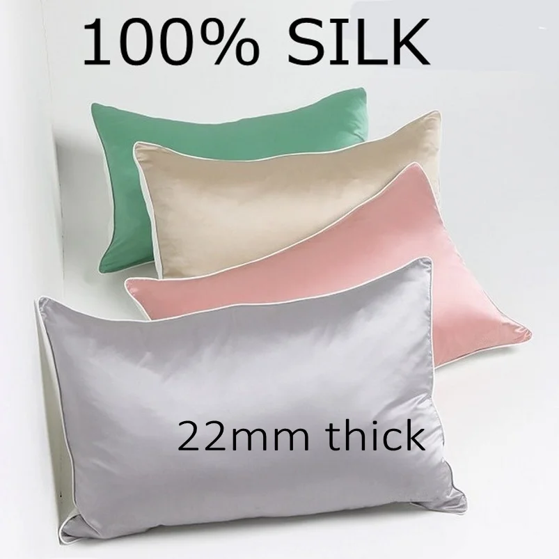 

100% nature mulberry Silk 22 momme satin silk multicolor pillowcases pillow cases Envelope Closure standard queen king LS001