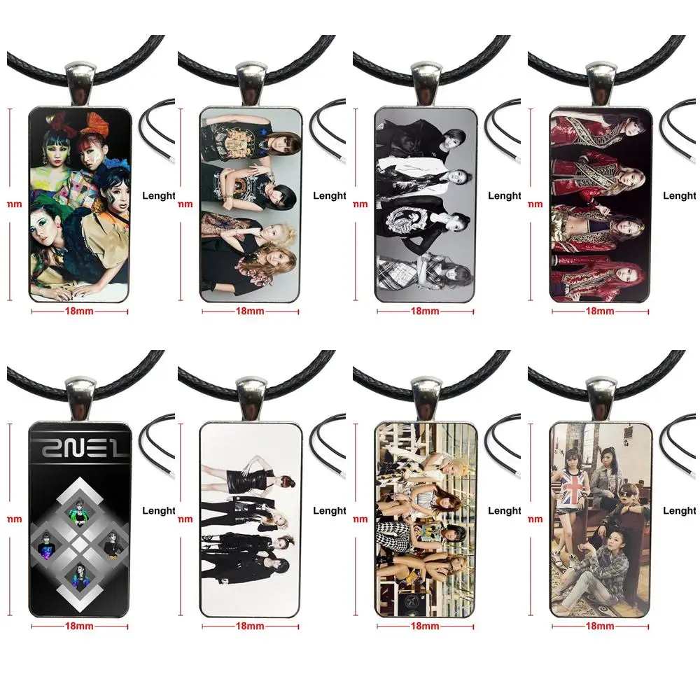 Модные Винтажные стеклянные Женские Подвески 2ne1 для женщин ручной работы -