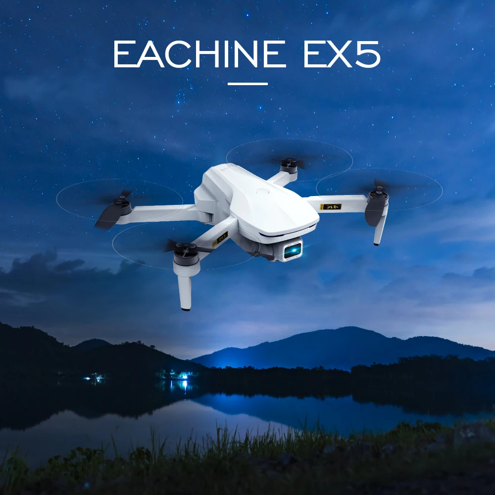 Eachine EX5 RC Quadcopter Drone Helicopter 4k GPS HD Mini Camera Professional с 1000 200 МЕТРОВ 5 Г WIFI FPV широкоугольным