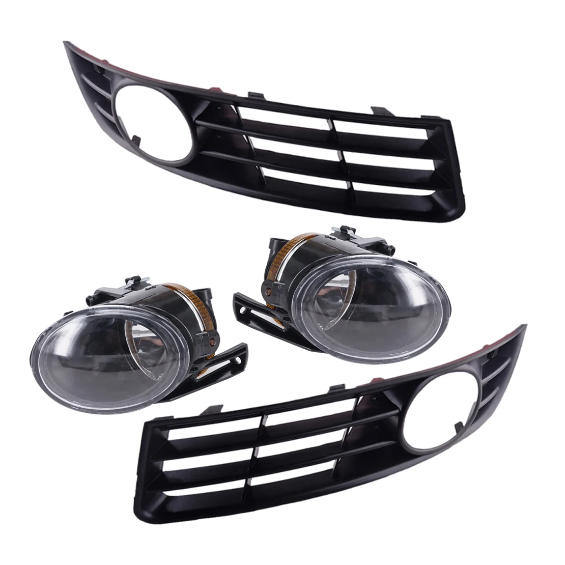 

4Pcs 3C0853666A 3C0853665A Car Front Left Right Bumper Fog Light Lower Grille Cover Fit for VW Passat B6 3C 2006 2007 2008 2009