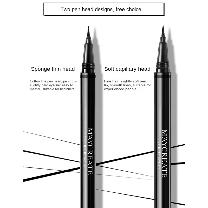 Водостойкая быстросохнущая подводка для глаз макияж стойкая косметика простой в