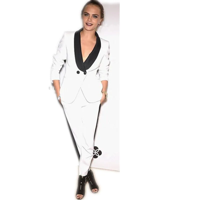 Индивидуальные женские деловые костюмы белый женский элегантный брючный костюм
