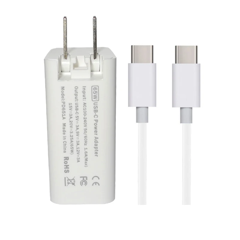 45W 65W 20V 3.25A USB Type C PD Charger USB C Power Laptop Adapter for Macbook Pro 12 13 Huawei Matebook HP DELL XPS Notebooks