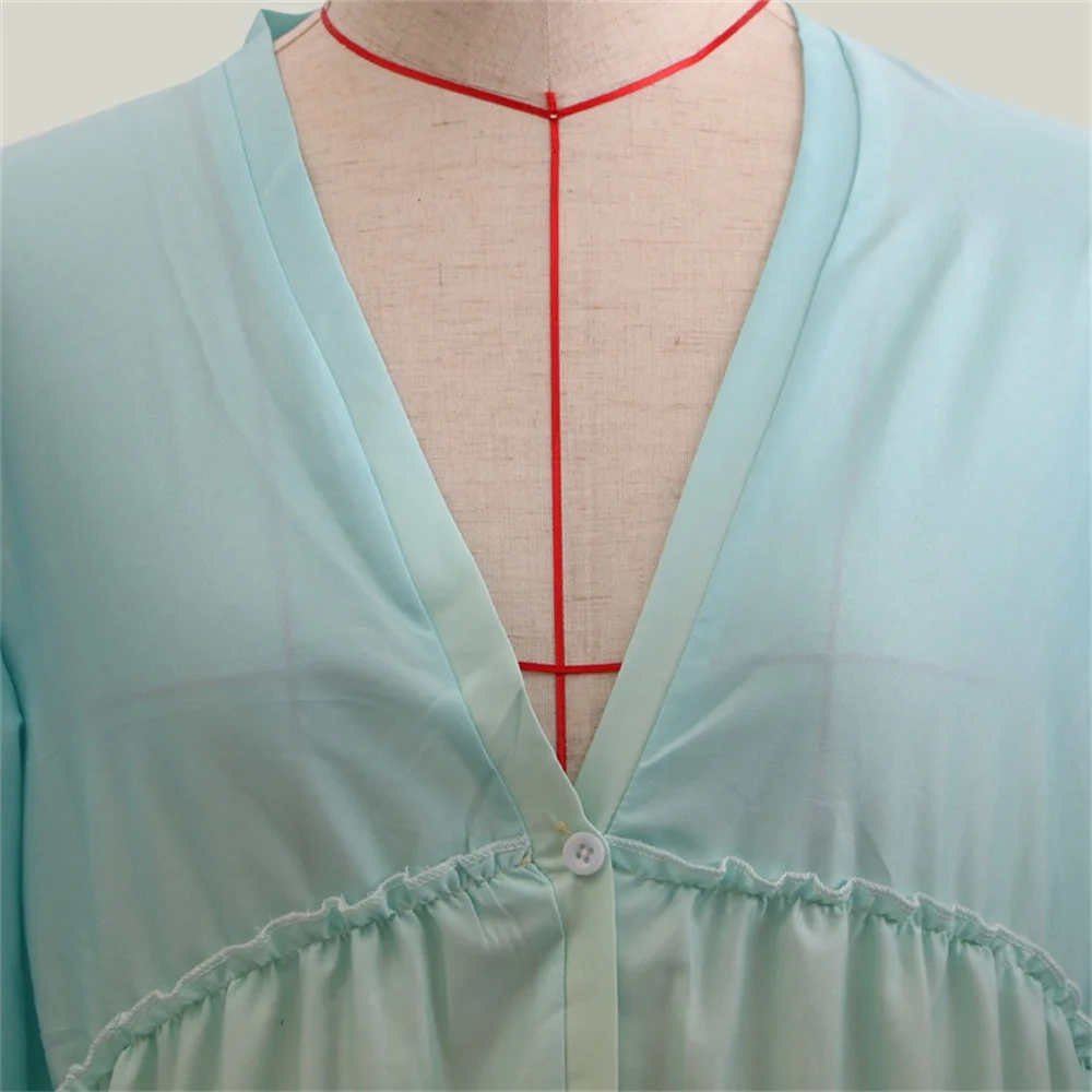 

Women Chiffon Dress Maxi Holiday Beach Dresses Long Sleeve Deep V-Neck Sexy Irregular Rainbow Ruffles Boho Inspired desert Dress