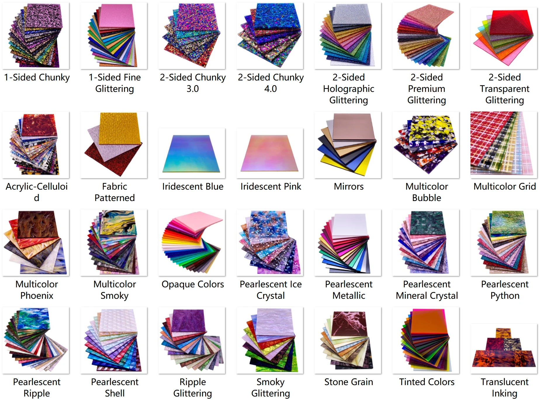 Полный набор всех образцов для 27 типов листов 98 мм x 338 шт. в общей сложности|sheet