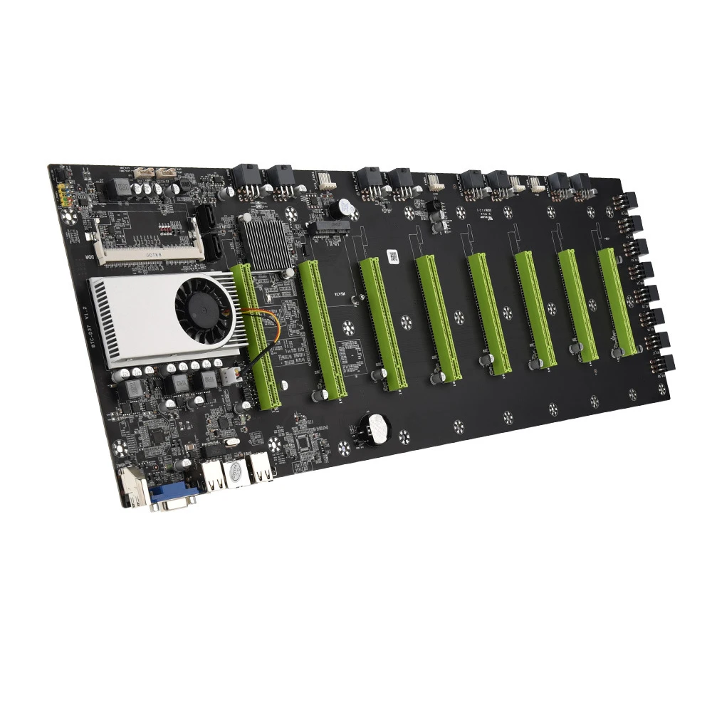 Verkaufen Bergbau Motherboard Für BTC-D37 HM63 DDR3 8 PCIe Perfekte Test, Gute Qualität