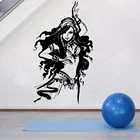 Арабская танцовщица, Виниловая наклейка на стену, танец живота, Женская Наклейка на стену, Танцевальная студия, съемная Настенная роспись HJ461