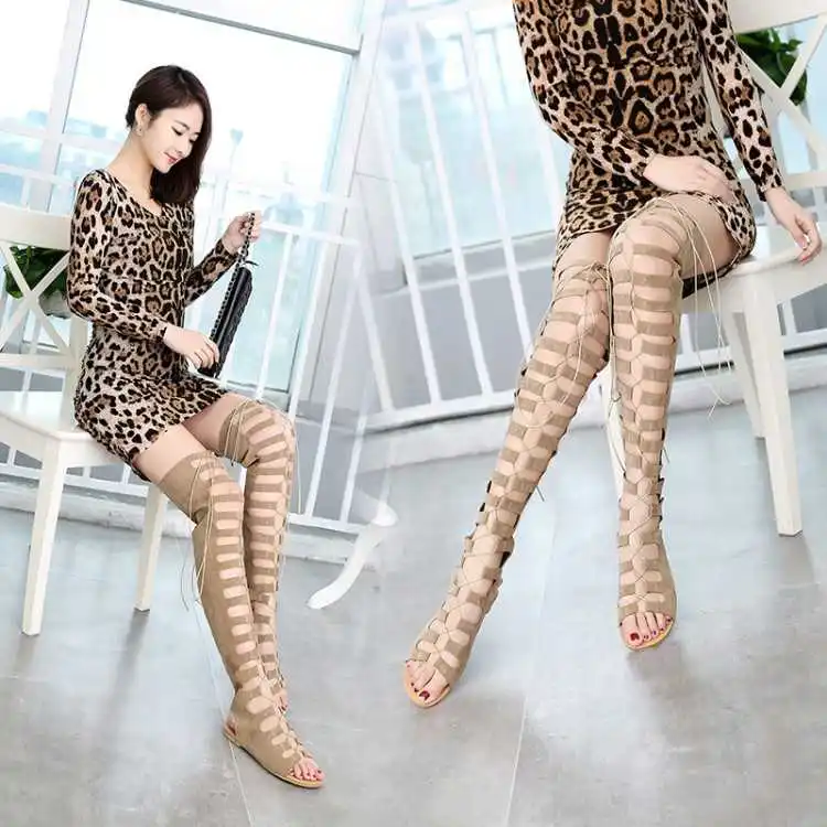 

Personalized large size women's shoes cross strapping hollow out boots sexy export BOOTS SANDALS in spring and summer