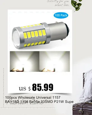 2 шт., универсальный упор для 1157 BAY15D 1156 Ba15s 33SMD P21W 900 люмен супер яркий светодиодный поворота Стоп сигнал светильник Светодиодные лампы 12V