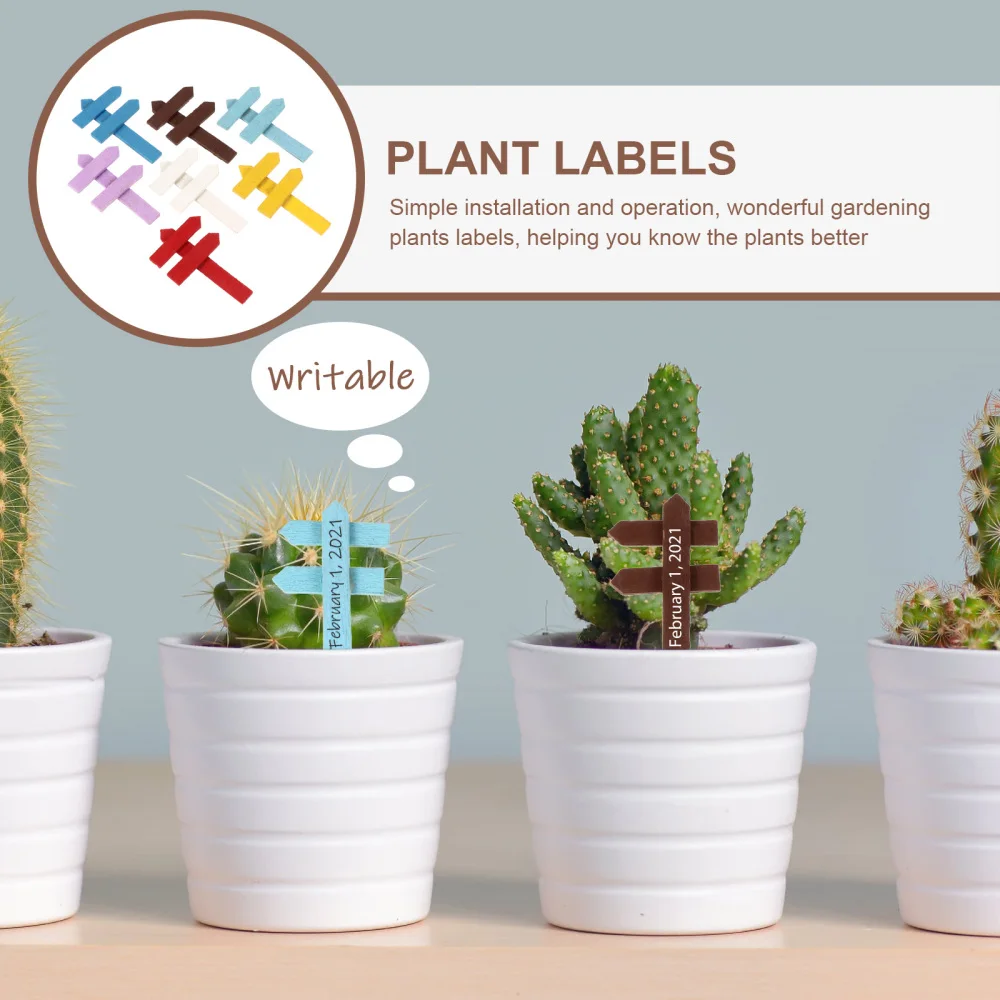 

20Pcs Wooden Gardening Decorations Direction Signs Plant Adornments (Random Color)