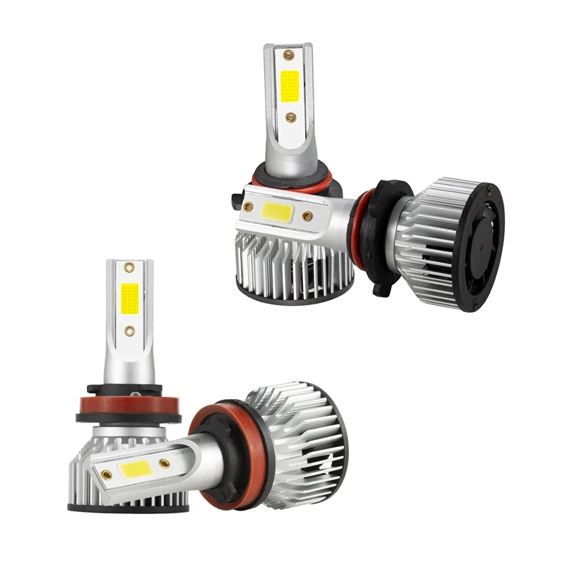 

4 Pcs LED Headlight High Low Beam Kit 4000W 30000LM Bulbs White 6500K, 2 Pcs H8/H9/H11 & 2 Pcs 9005/HB3
