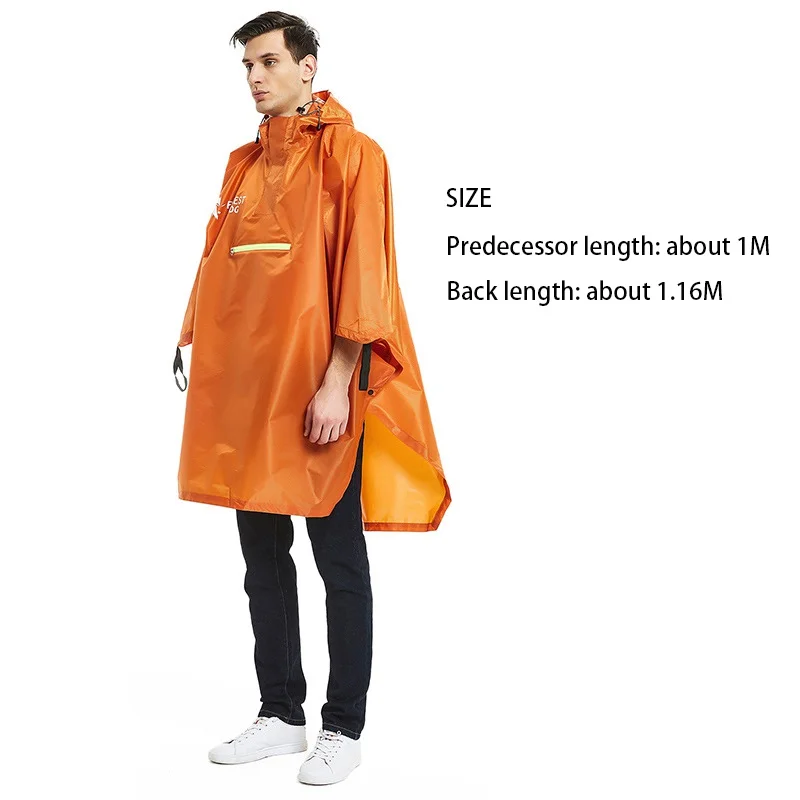 Outdoor Camping Tent Mat Rain Cover Raincoat Backpack Hooded Hiking Poncho | Спорт и развлечения