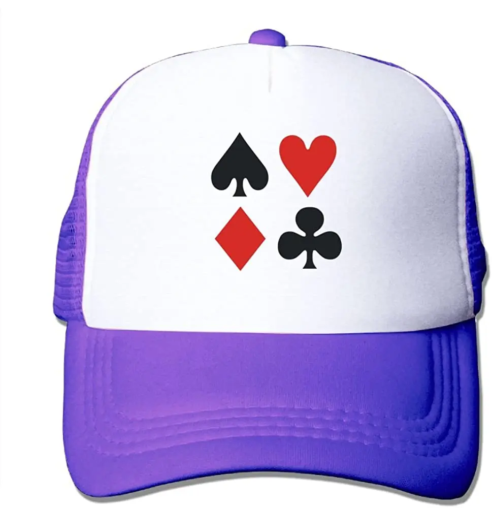 

Mesh Hat Baseball Caps Grid Hat Poker Cards Adjustable Trucker Cap