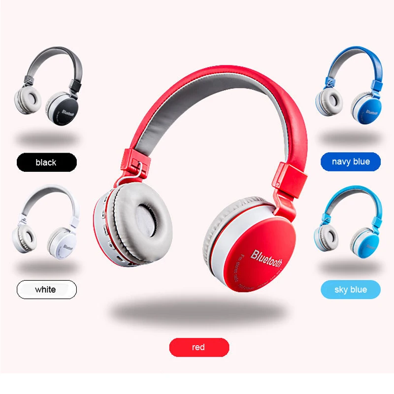 Накладные басы, стерео Bluetooth наушники, беспроводная гарнитура, AUX Micro SD карта, воспроизведение с микрофоном для iPhone, Xiaomi, samsung, PC