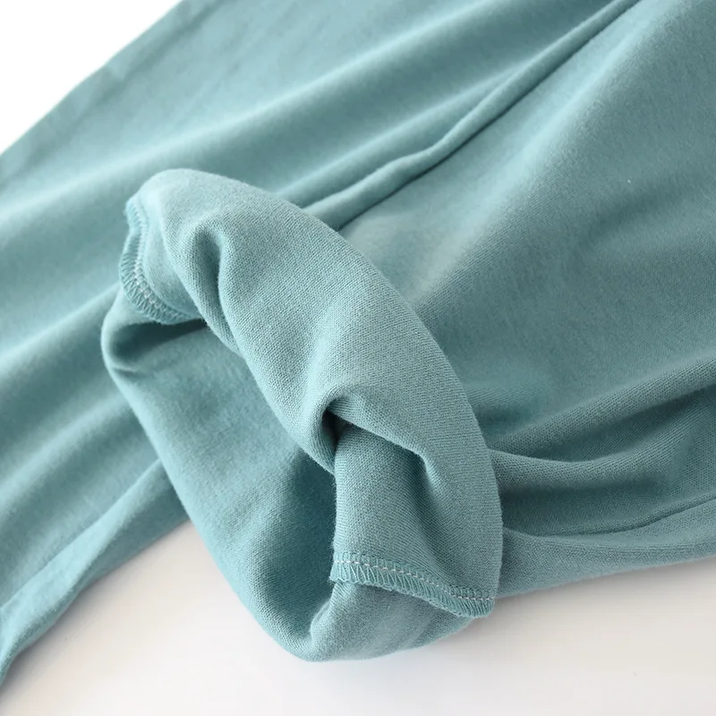 

2020 new spring and autumn couple solid color pure cotton home service suit men's simple plus size lapel pajamas suit ladies