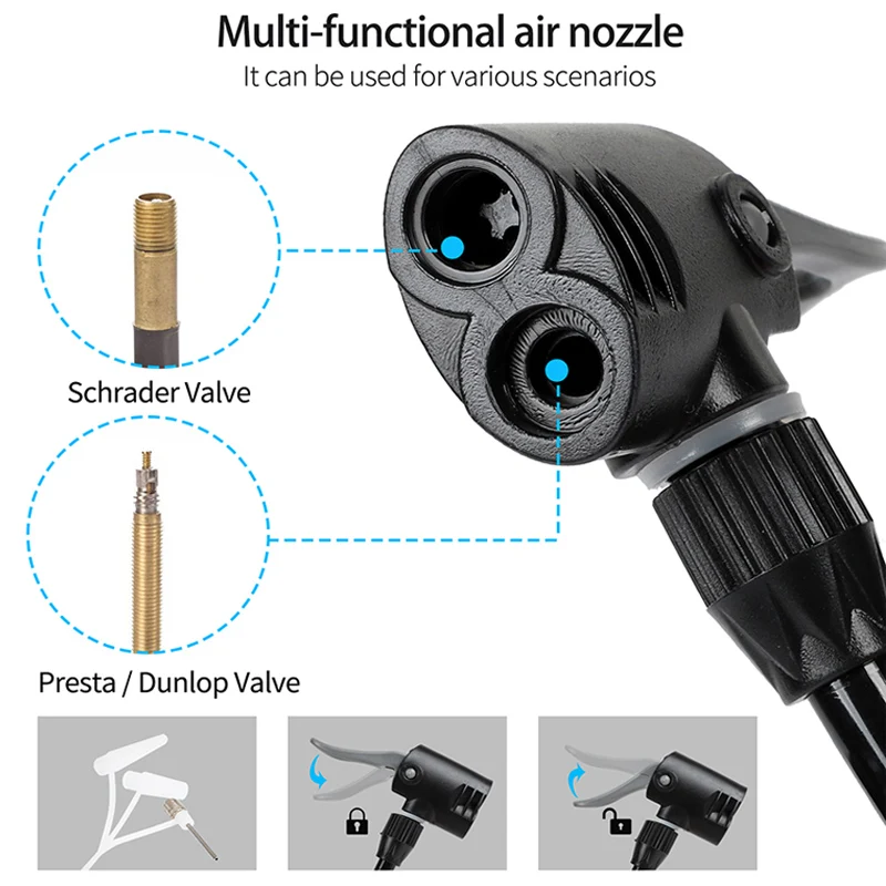 WEST BIKING Велосипедные насосы высокого Давление датчик ножной воздушный насос на