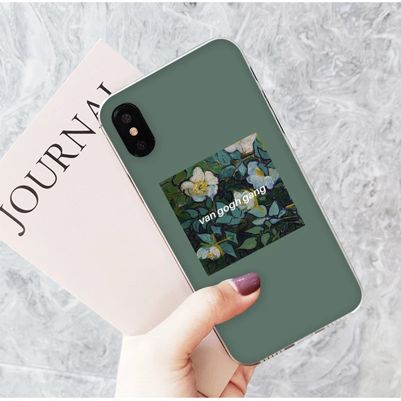 Отличный художественный эстетический чехол из мягкого ТПУ для iPhone 5 5S 6 6S 7 8 Plus X Xs