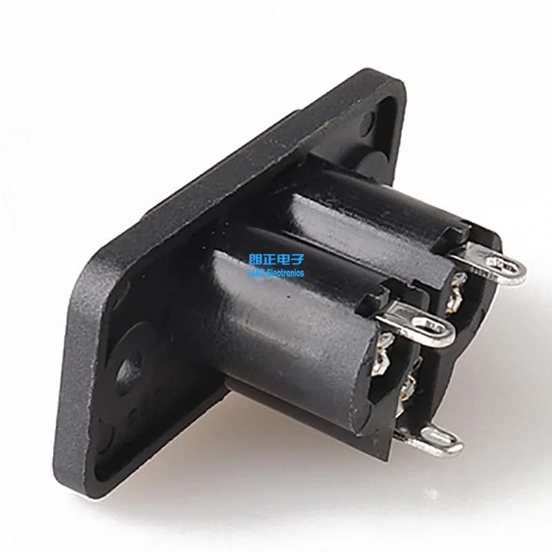LZ-6-3S1S1 IEC C6 Тип AC Разъем питания Микки Маус розетка Слива три ядра карты с ушным винтом фиксированной