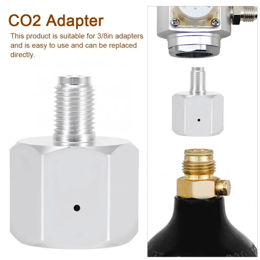 Металлическая Сода CO2 адаптер регулятор для домашнего пивоварения 3/8 дюймов