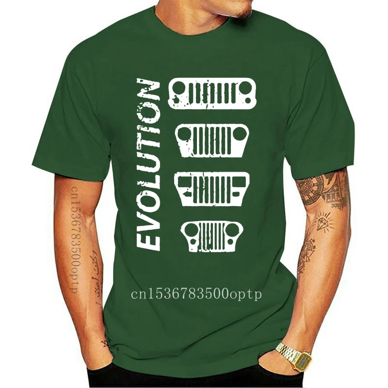 

Men Lastest 2021 Simple Style Evolution CJ YJ TJ JK Mens SHIRT TEE Grill Crawler TSHIRT Off Road 4X4 T Trail Tee Shirt