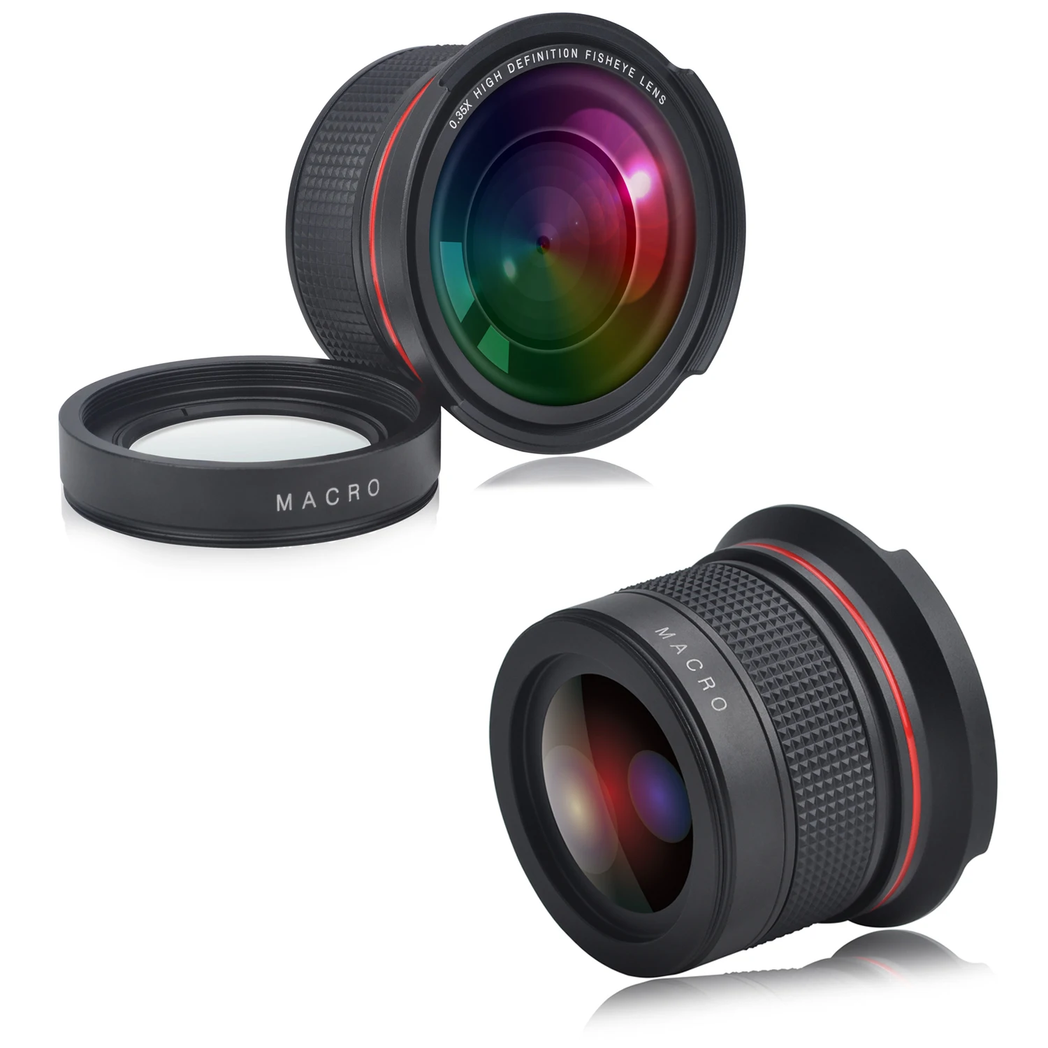 Широкоугольный объектив рыбий глаз 58 мм 0 35x для Canon EOS Rebel 70D 77D 80D 90D T8i T7 T7i T6i T6s T6 T5i T5
