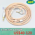 2,5 мм 3,5 мм XLR сбалансированный 16 ядер 99% 7N OCC кабель для наушников Sennheiser IE40 Pro IE40pro LN006728