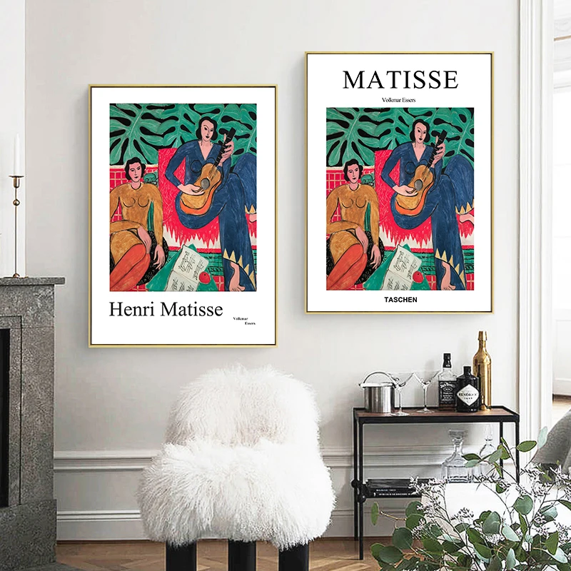 Matisse гитары Плакаты для девочек Шопена живопись нот Wall Art Nordic модульная