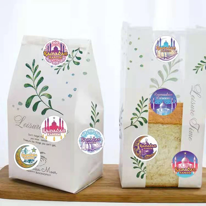 60/120 шт. Рамадан ИД Мубарак украшения бумажная наклейка Подарочная этикетка
