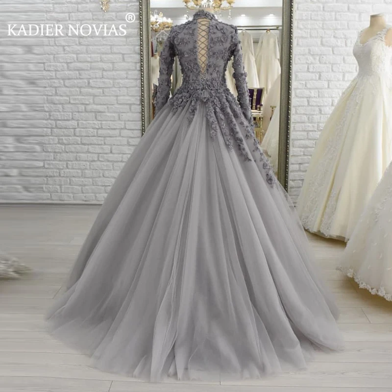 

Long Sleeves Muslim Arabic Bridal Dresses 2021 High Neck Vestidos De Novia 2020 Corte Princesa
