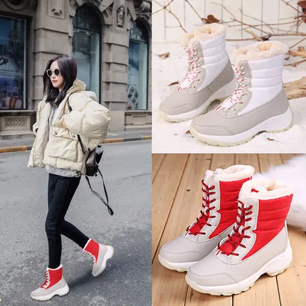 

2019 new winter thick bottom plus velvet warm non-slip thickening fashion motorcycle boots female