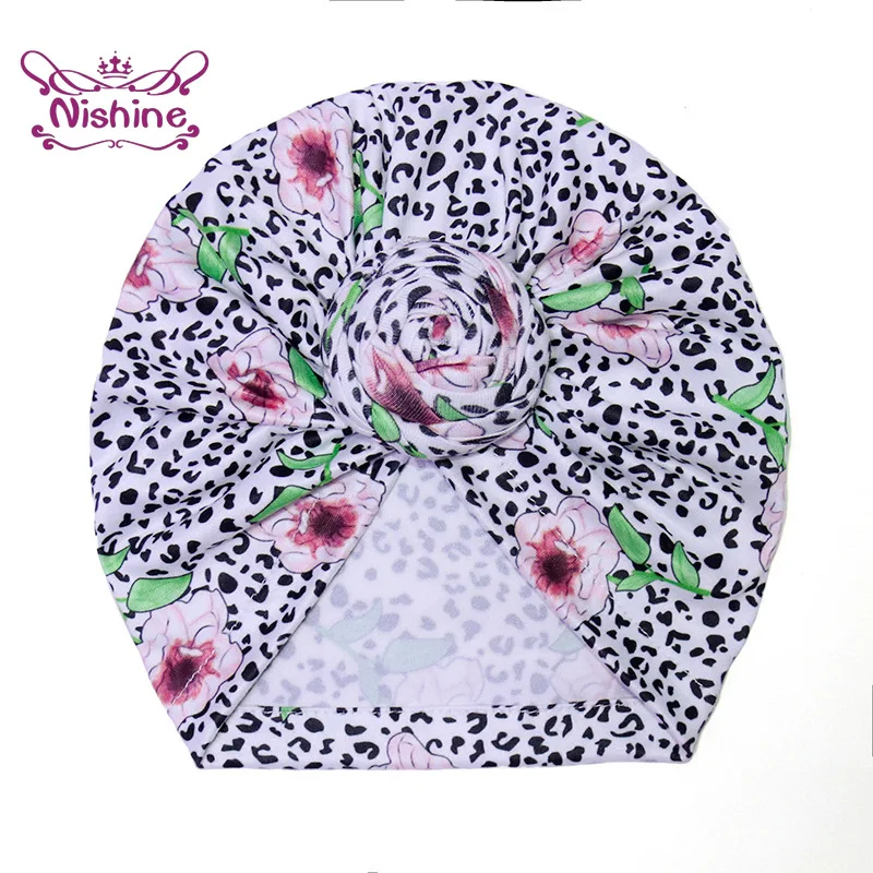 

Fashion Leopard Print Parent-child Hat Set Cute Cartoon Pattern Folded Knotted Infant Caps Clothing Decoration Photography Props