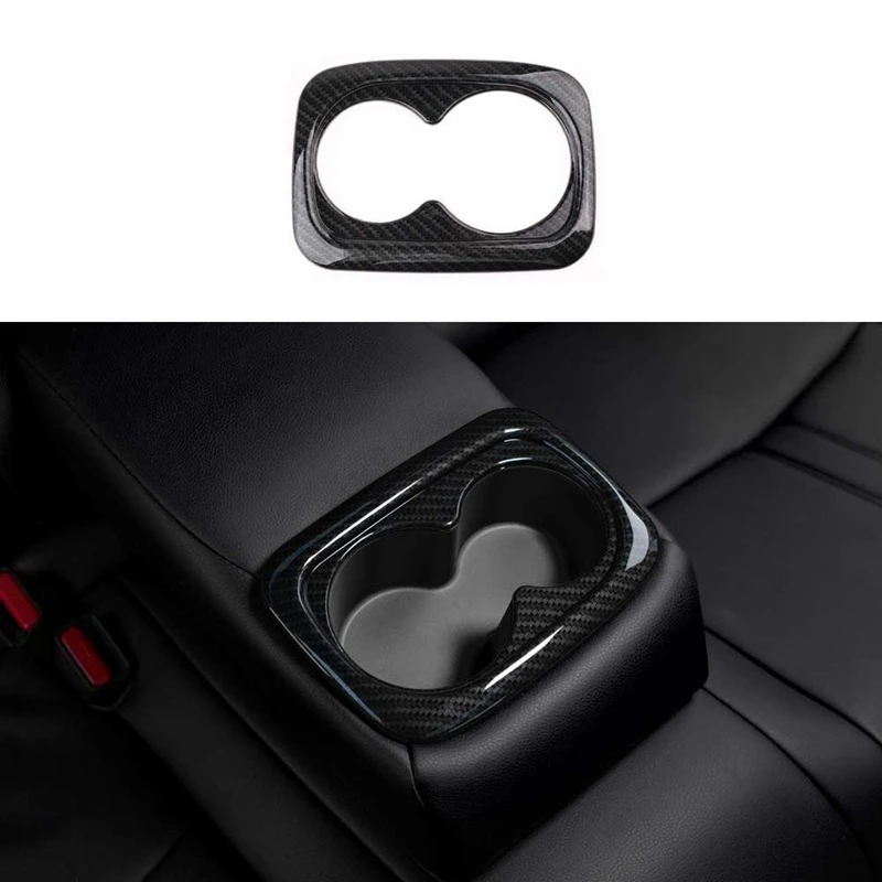 Задний держатель чашки панель планки ABS углеродное волокно стиль для напитков